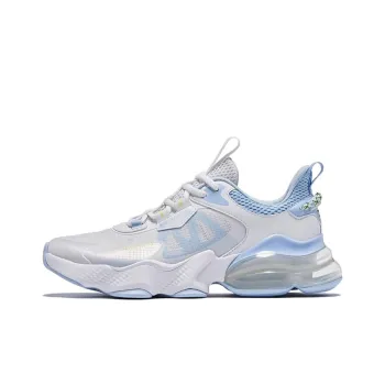 QIAODAN North Pluto 3.0 Cushioned Slip Resistant Low Top Running Shoes Men's White Blue