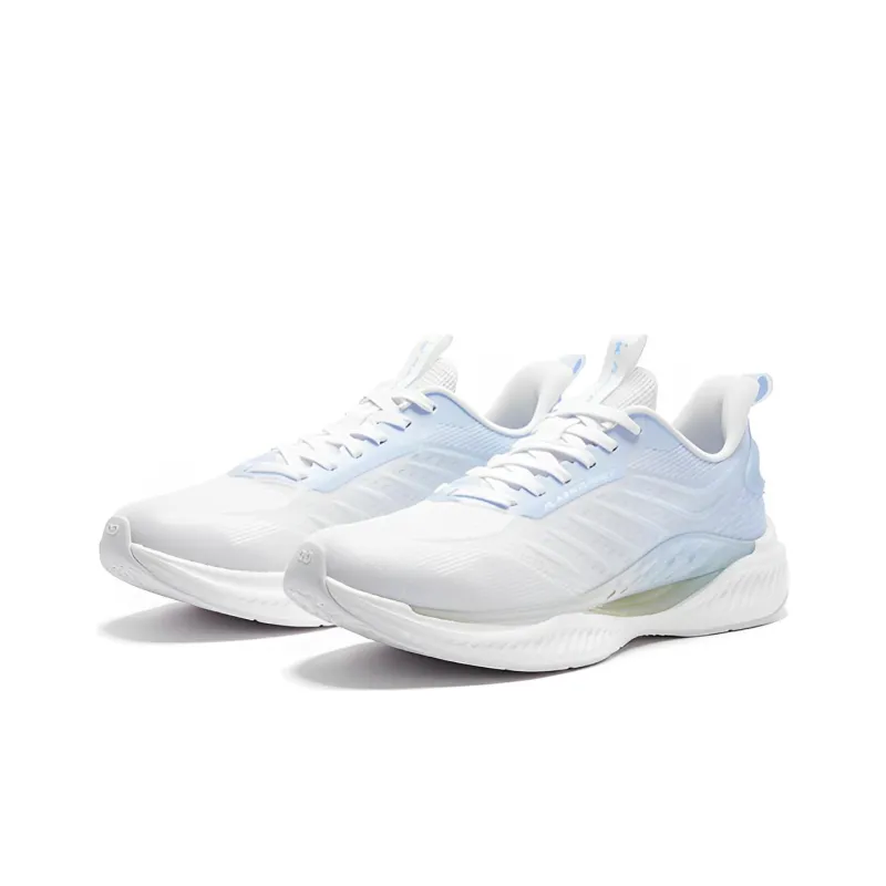 QIAODAN Hydrogen Bomb Cushioning Anti Slip And Wear Resistant Low Top Running Shoes Men's Blue White-2