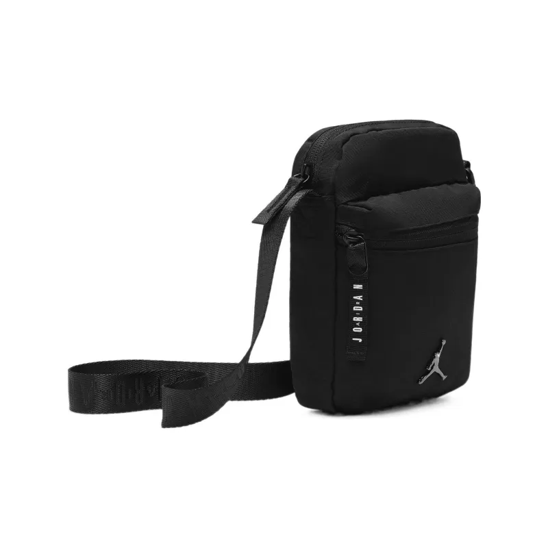 Jordan Cotton Shoulder Bag, Crossbody Bag Regular Unisex Black-1