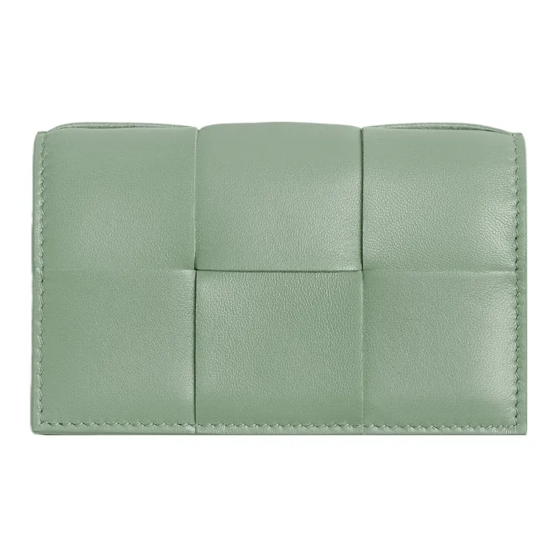 Bottega Veneta Sheepskin Card Holder Women's Green-1