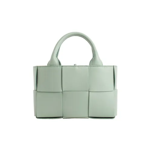 Bottega Veneta Candy Arco Tote Bag Micro Intreccio Sage Green