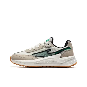Erke Flying Anti Slip Wear Resistant Low Top Sports Casual Shoes Men's Gray White