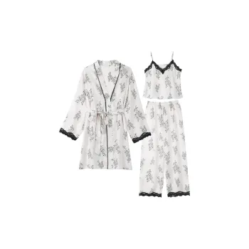 IIZZINI Scenario Pajama Set Women's Black White