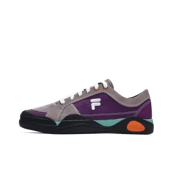 FILA FUSION ATV Anti-Slip Wear-Resistant Low-Top Skateboard Shoes Women's Purple Gray Red