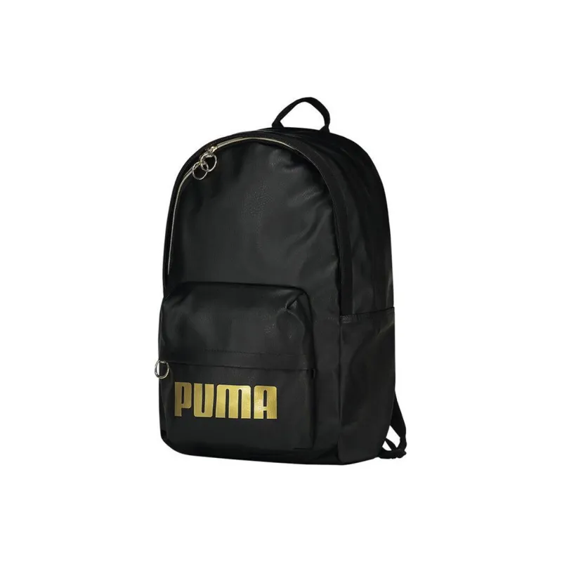 PUMA Fabric Laptop Backpack Regular Unisex Black Gold-1