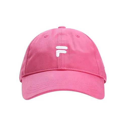 FILA FUSION Baseball Caps Unisex Triangle Rose Red