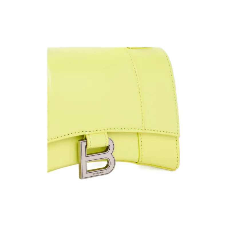 Balenciaga Hourglass Cow Leather Shoulder Bag, Crossbody Bag, Handbag Extra Small Women's Yellow-3