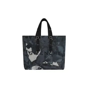 GIVENCHY Tech Canvas Tote Bag Shopping Bag Handbag Large Size Men's Black/Gray
