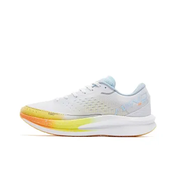 QIAODAN Strong Winds 1.0 Cushioning Anti Slip And Wear Resistant Low Top Running Shoes Men's White Blue Yellow