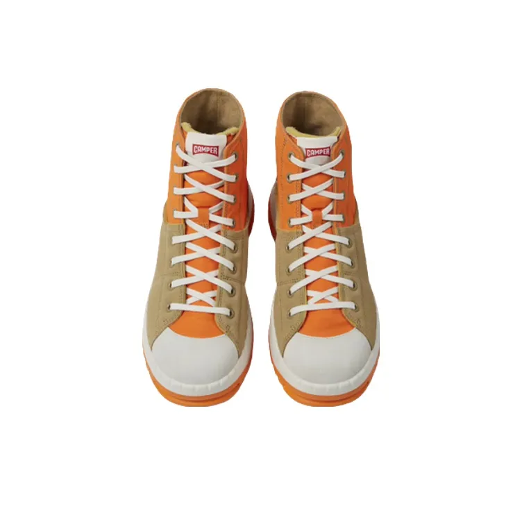 CAMPER Tei High-Top Sports Casual Shoes Men's Beige Orange-1