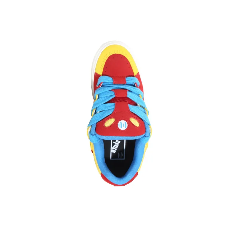 Ollieskate Low Top Skateboard Shoes Unisex Red Yellow Blue-4