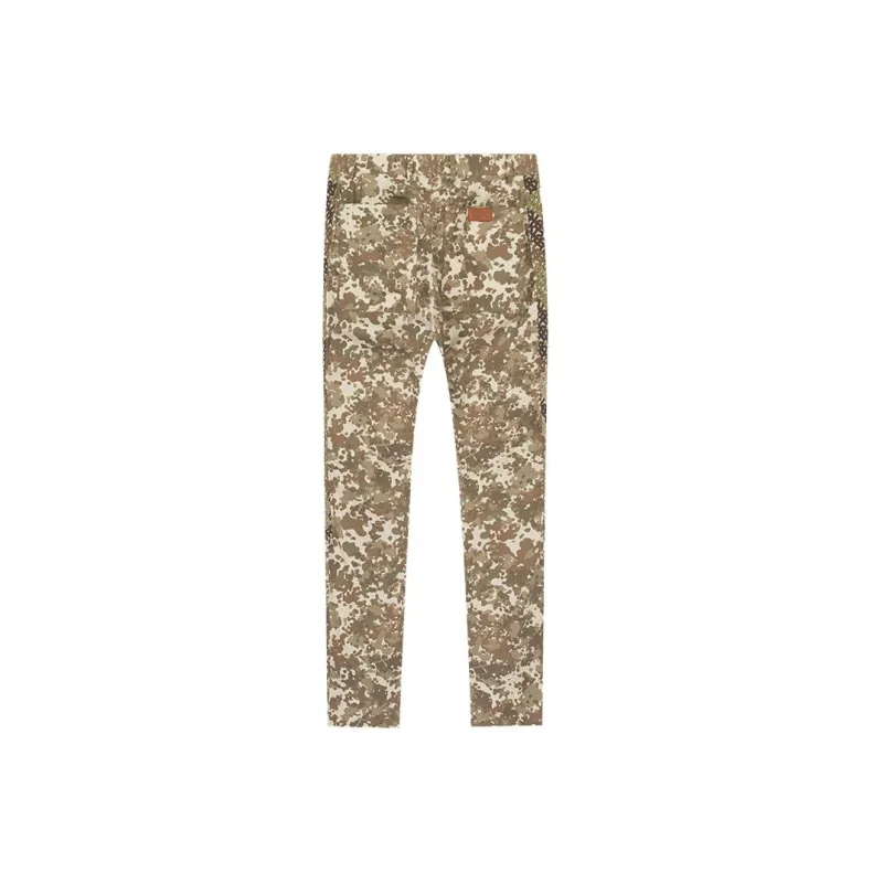 Burberry Monogram Print Stripe Detail Cotton Trousers-1