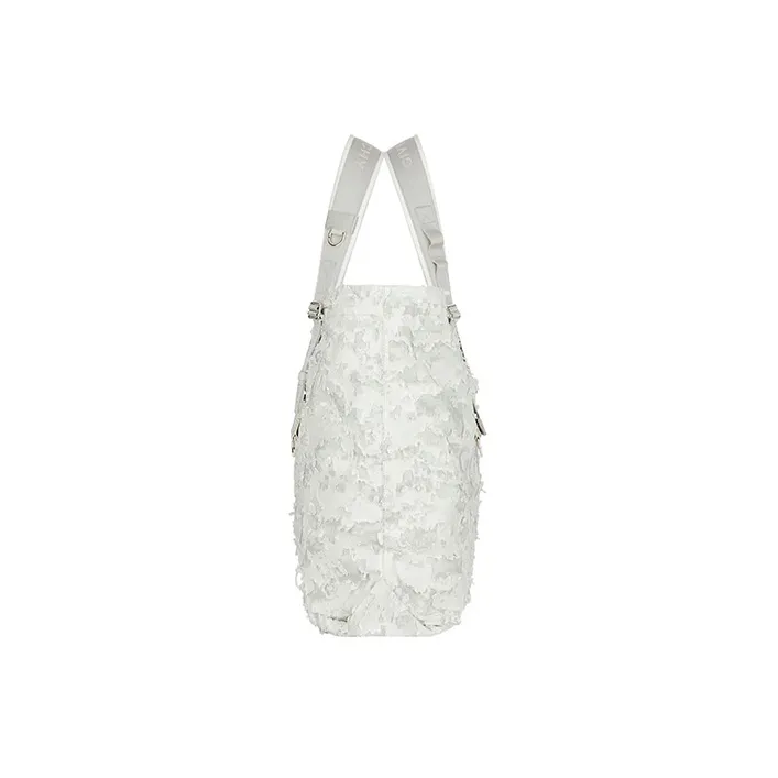 GIVENCHY Leather Tote Bag, Shopping Bag, Handbag Tubas Men's White/Gray-1