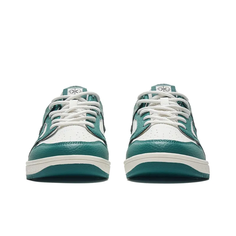 XTEP Low-Top Skateboard Shoes Men's White Green-3