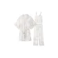 Pudu Flower Camisole Pants Three-Piece Set