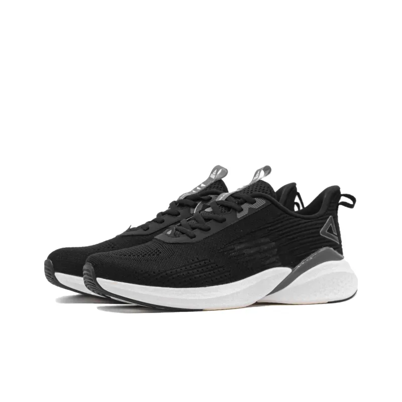 PEAK Running Ultra Light Cushioned Slip Resistant Abrasion Resistant Low Top Running Shoes Men's Black-2