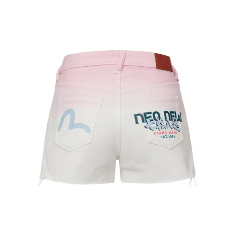 EVISU Denim Shorts Women's Light Pink-1