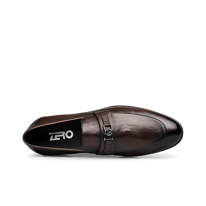 ZRO Dress Shoes Men Low Top Black/Dark Brown-9
