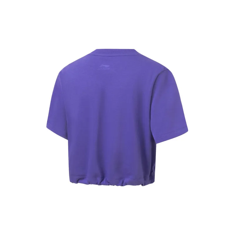 LINING Fitness Series Crop Tops Women's Purple-1