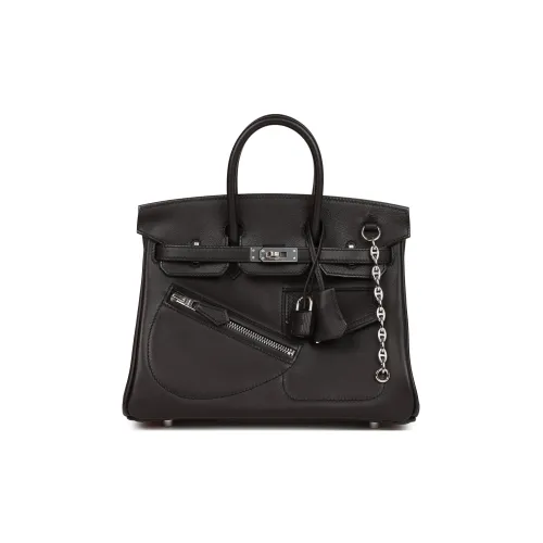 hermes brioni Cotton Leather, Evercolor Cow Leather Cotton Bag Handbag 25 Women's Black