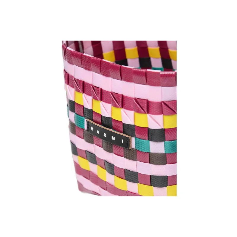MARNI Polypropylene With Cow Leather Bucket Bag Handbag Kids' Multicolor-4