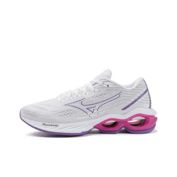 Mizuno Creation 24 Wave Cushioning Anti Slip And Wear Resistant Low Top Running Shoes Unisex White Purple Red