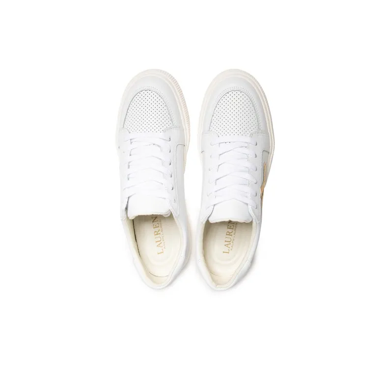 Polo Ralph Lauren Low-Top Stylish Skateboarding Shoes Women's White-4