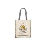 Pocket Watch Rabbit Printed Canvas Shoulder Bag