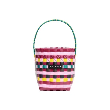 MARNI Polypropylene With Cow Leather Bucket Bag Handbag Kids' Multicolor