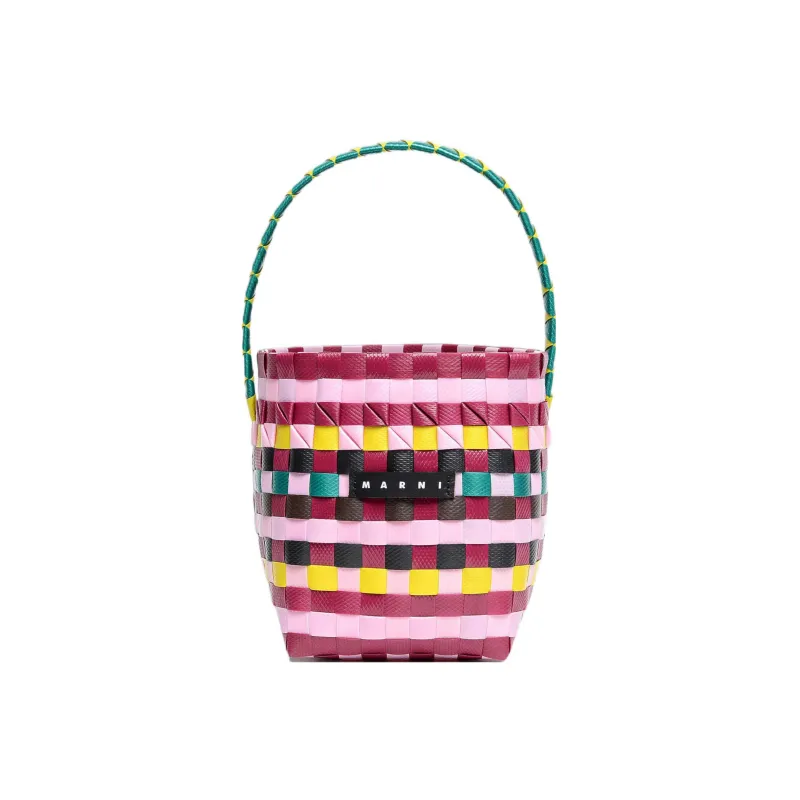 MARNI Polypropylene With Cow Leather Bucket Bag Handbag Kids' Multicolor-0