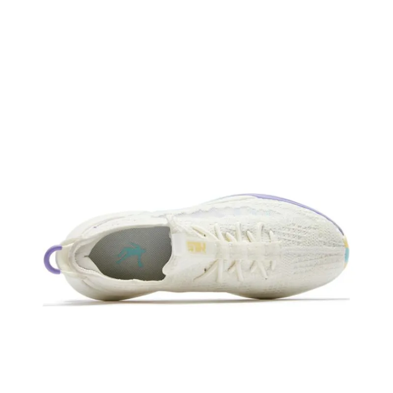 QIAODAN Cushioning Anti-Slip And Wear-Resistant Low-Top Running Shoes Men's White Gray-3