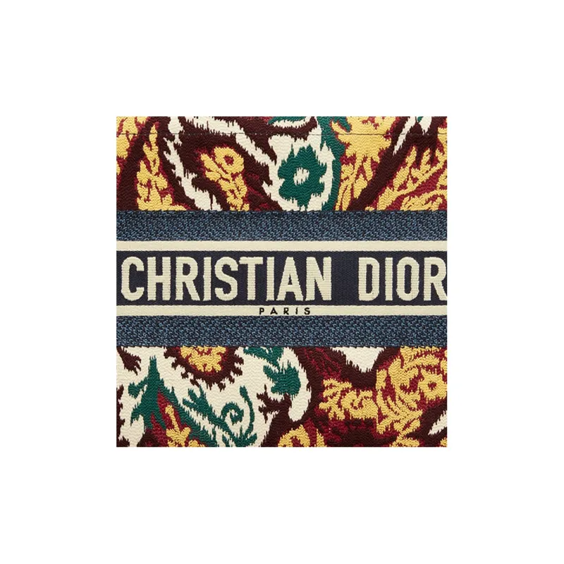 DIOR BookTote Cotton Tote Bag Shopping Bag Handbag Small Size Women's Multicolor-3