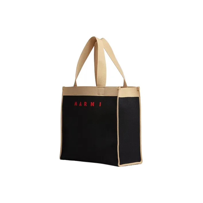 MARNI Polyester One Shoulder Handbags Men's Black/Brown-2