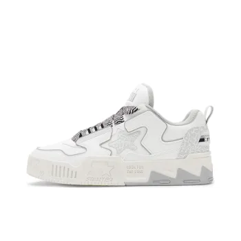 STARTER Vol Slip Resistant Impact Resistant Wear Resistant Height Increasing Low Top Skateboard Shoes Men's White Gray