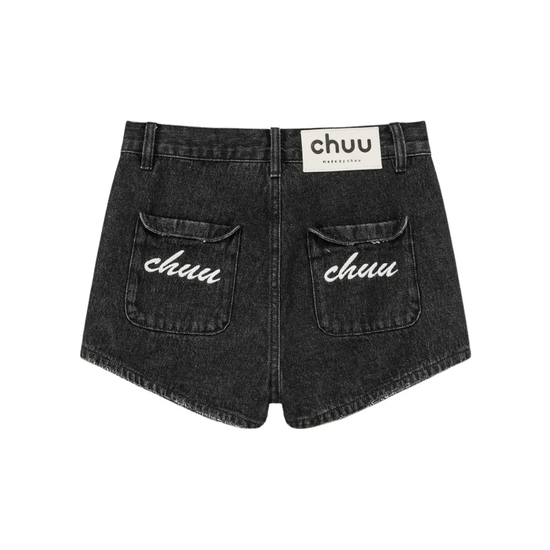 CHUU Denim Shorts Women's Black-1