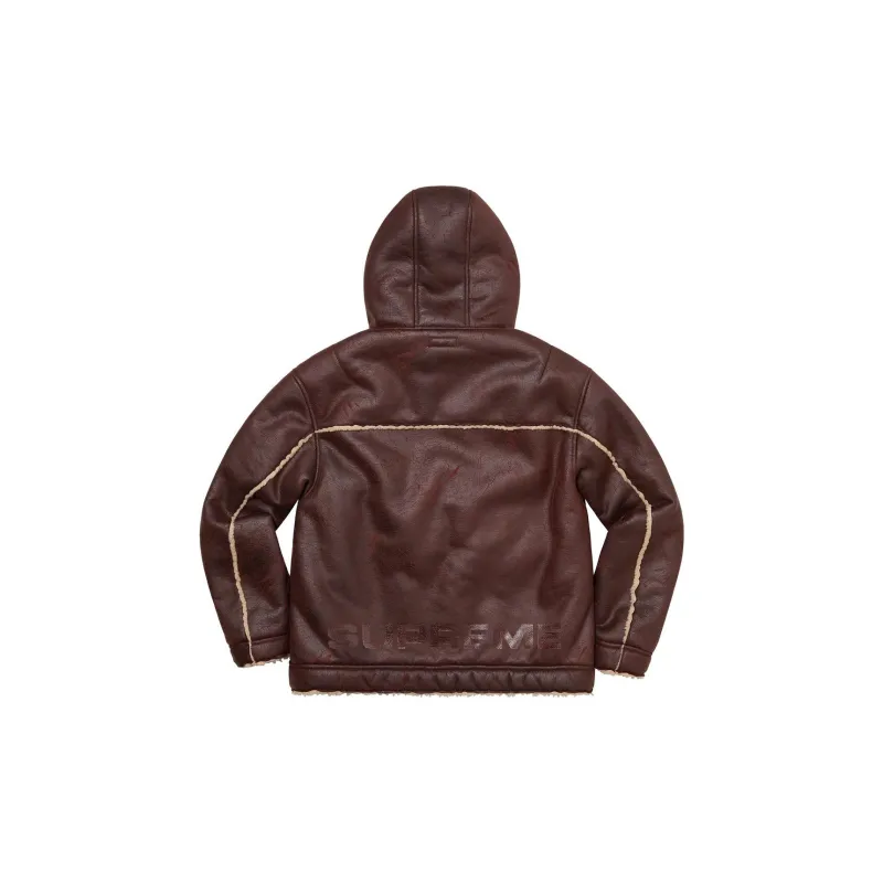 Supreme Faux Shearling Hooded Jacket SS23-5