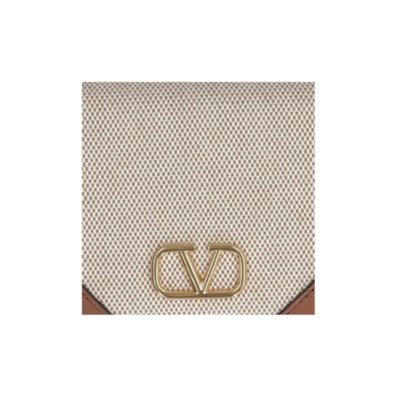 Valentino GARAVANI Leather Detail Wallet Trumpets Women's Brown-3