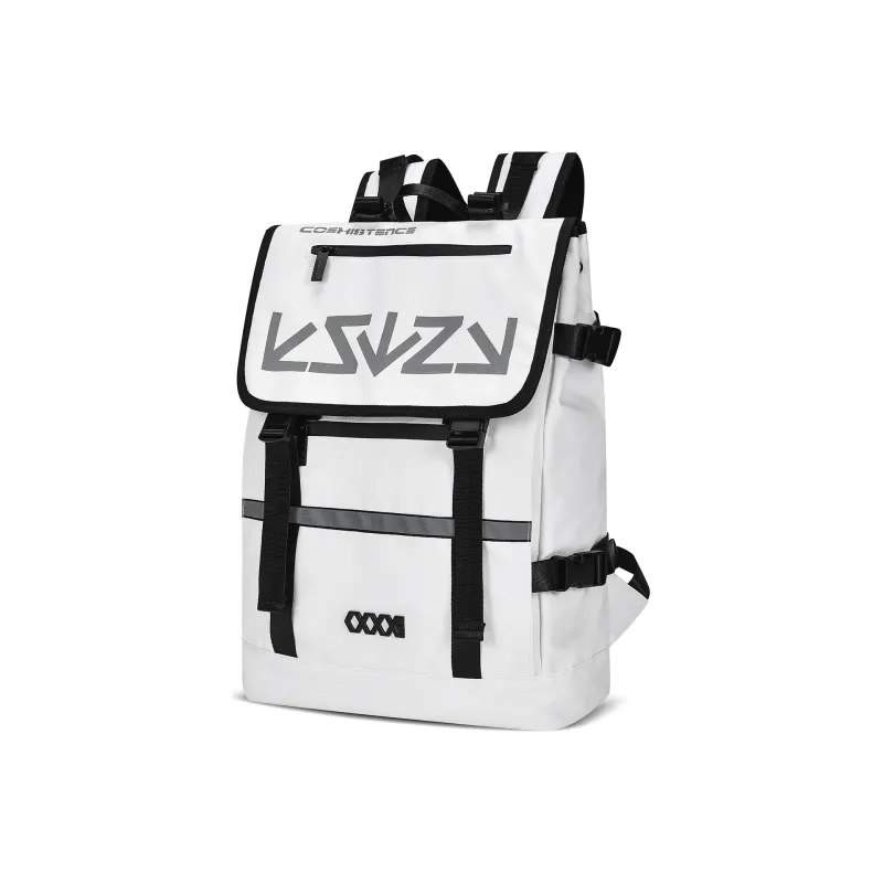 COEXISTENCE Polyester Backpack Tubas Unisex White-1