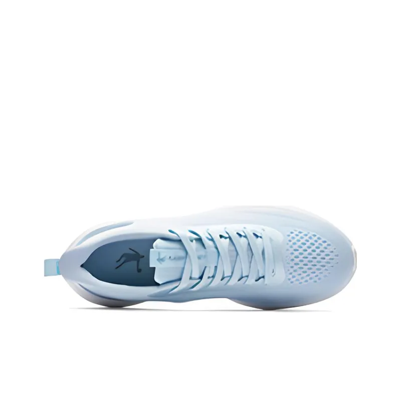 QIAODAN Anti Slip And Wear Resistant Lightweight Low Top Running Shoes Men's White Blue-3