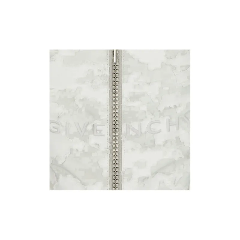 GIVENCHY G-Zip Cow Leather Leather With Fabric Backpack Men's White/Gray-3