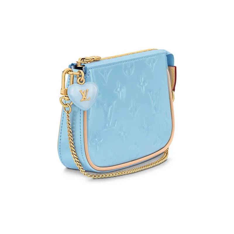 LOUIS VUITTON Mini Pochette Accessories Lillipop Blue-2