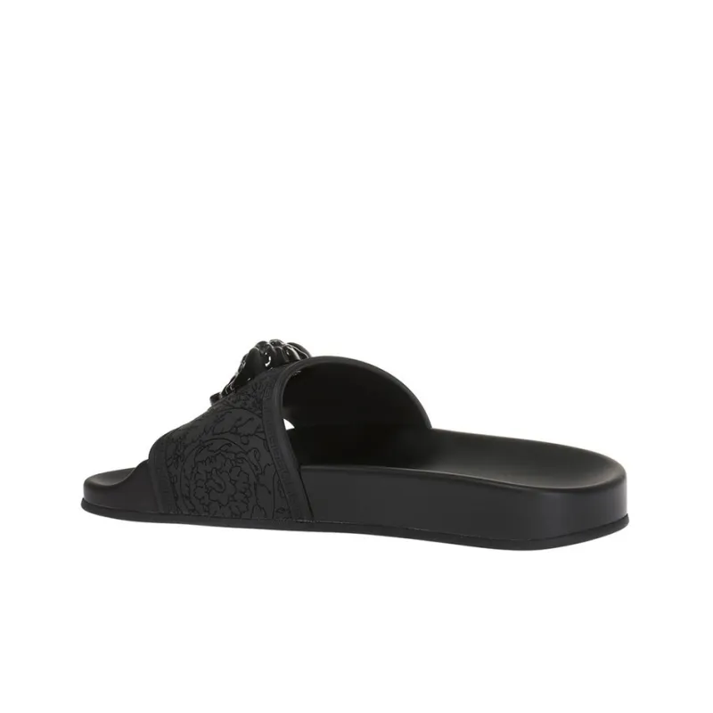 VERSACE Women's Baroque Medusa Slide 'Black'-3