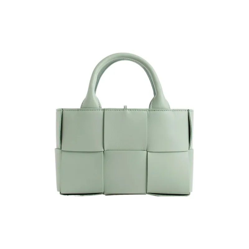 Bottega Veneta Candy Arco Tote Bag Micro Intreccio Sage Green-2