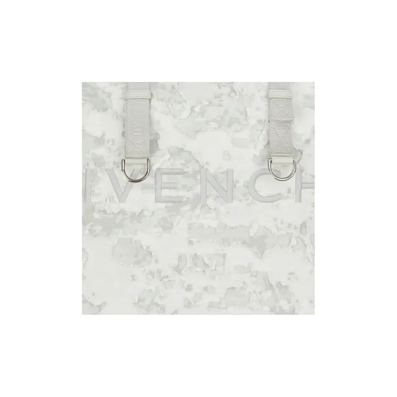 GIVENCHY Leather Tote Bag, Shopping Bag, Handbag Tubas Men's White/Gray-3