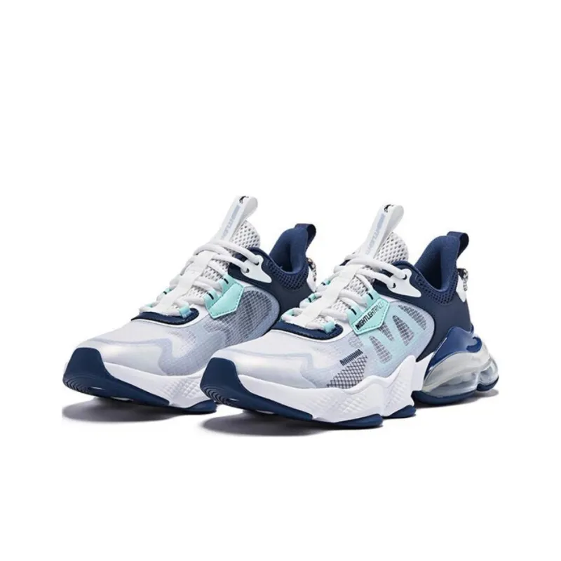 QIAODAN North Pluto 3.0 Cushioned Slip Resistant Low Top Casual Running Shoes Men's Jordan White Dream Blue-1