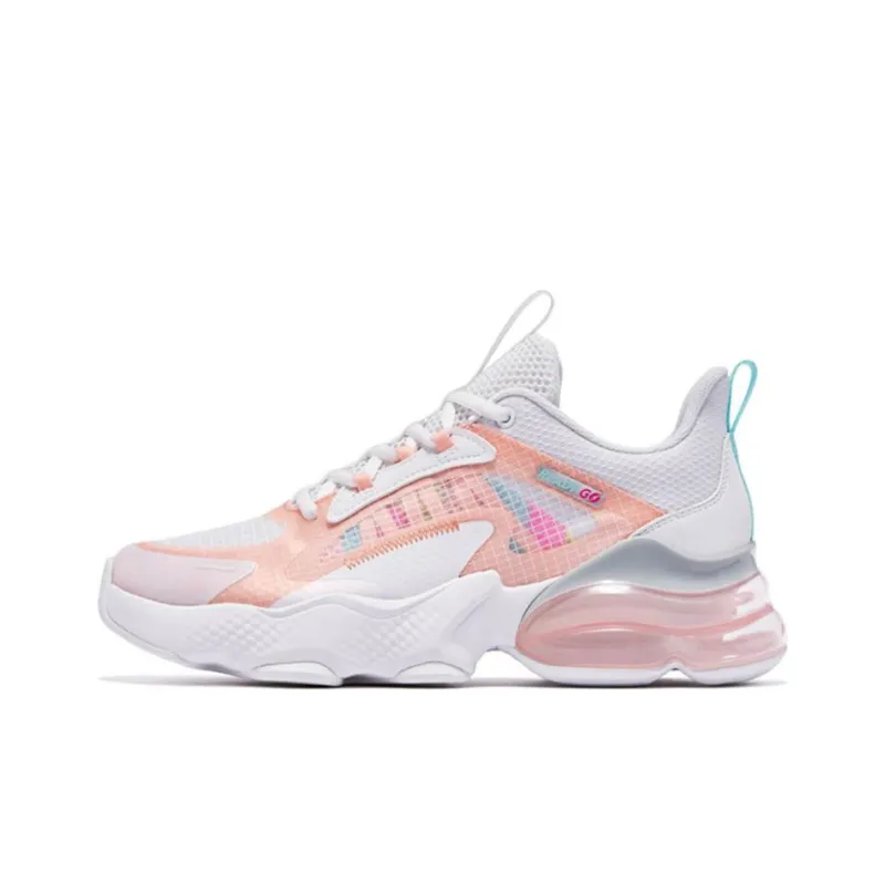 QIAODAN North Meditation 2.0 Running Shoes Women's Low Top White/Blue/Pink-0