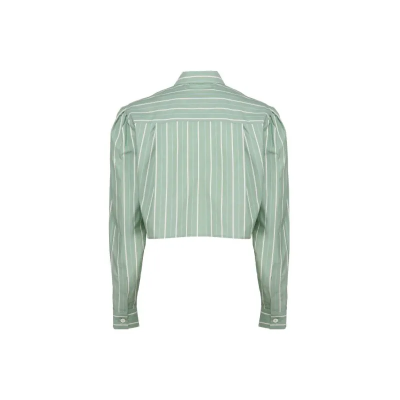 MARNI Cropped Box Long Sleeve Button Down 'Millet'-1
