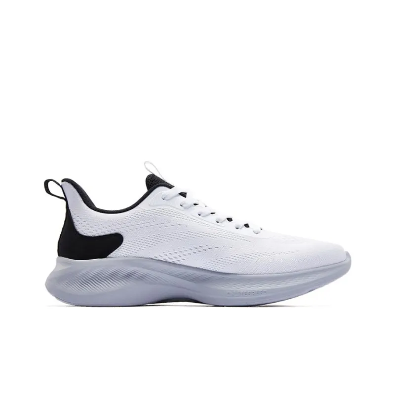 QIAODAN Slip Resistant, Abrasion Resistant, Lightweight Low Top Running Shoes Men's White Black-1