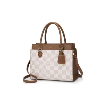 GOLF Pvc Shoulder Bag Crossbody Bag Handbag Large Size Women's Pink Apricot/Pink Apricot With Brown