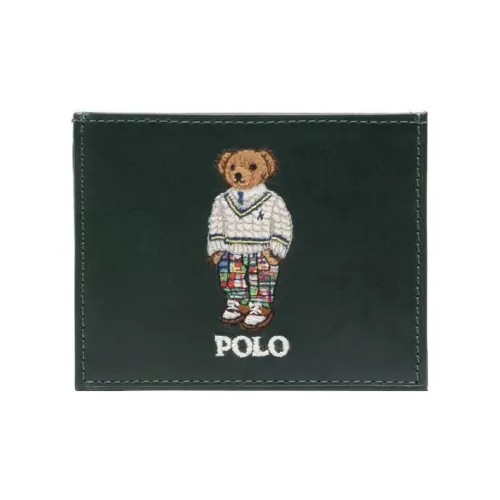Polo Ralph Lauren Cow Leather Card Holder Men's Green